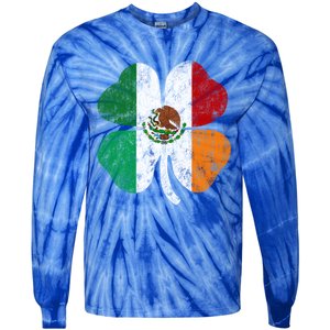 Irish Mexican Flag Ireland Mexico Shamrock St Patricks Day Gift Tie-Dye Long Sleeve Shirt