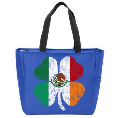 Irish Mexican Flag Ireland Mexico Shamrock St Patricks Day Gift Zip Tote Bag