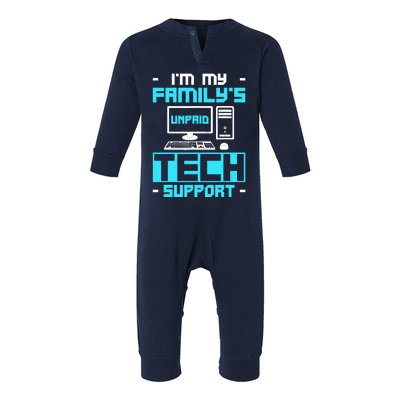 IM My FamilyS Unpaid Tech Support Infant Fleece One Piece