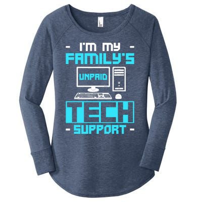 IM My FamilyS Unpaid Tech Support Women's Perfect Tri Tunic Long Sleeve Shirt