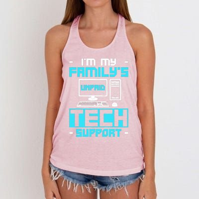 IM My FamilyS Unpaid Tech Support Women's Knotted Racerback Tank