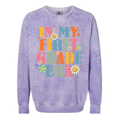 In My First Grade Era Back To School 1st Grade Teacher Team Colorblast Crewneck Sweatshirt