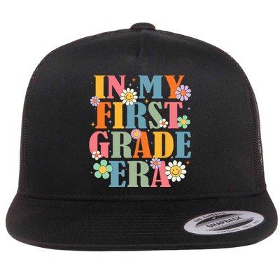 In My First Grade Era Back To School 1st Grade Teacher Team Flat Bill Trucker Hat