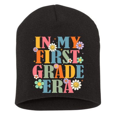 In My First Grade Era Back To School 1st Grade Teacher Team Short Acrylic Beanie