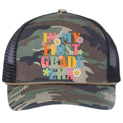 In My First Grade Era Back To School 1st Grade Teacher Team Retro Rope Trucker Hat Cap