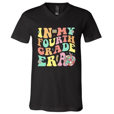 In My Fourth Grade Era 4th Grade Back To School V-Neck T-Shirt