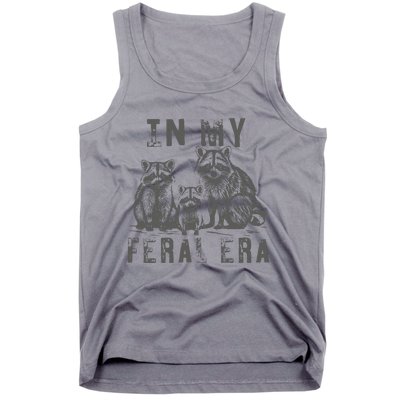 In My Feral Era Racoons Meme Funny Racoons Tank Top