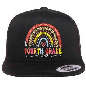 In My Fourth Grade Era Back To School First Day Rainbow Flat Bill Trucker Hat