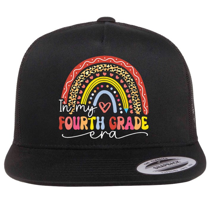 In My Fourth Grade Era Back To School First Day Rainbow Flat Bill Trucker Hat