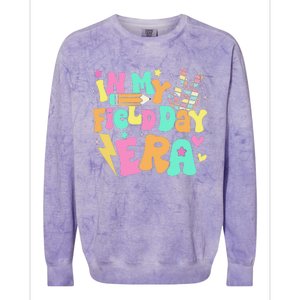 In My Field Day Era Groovy Field Day For Teacher Colorblast Crewneck Sweatshirt