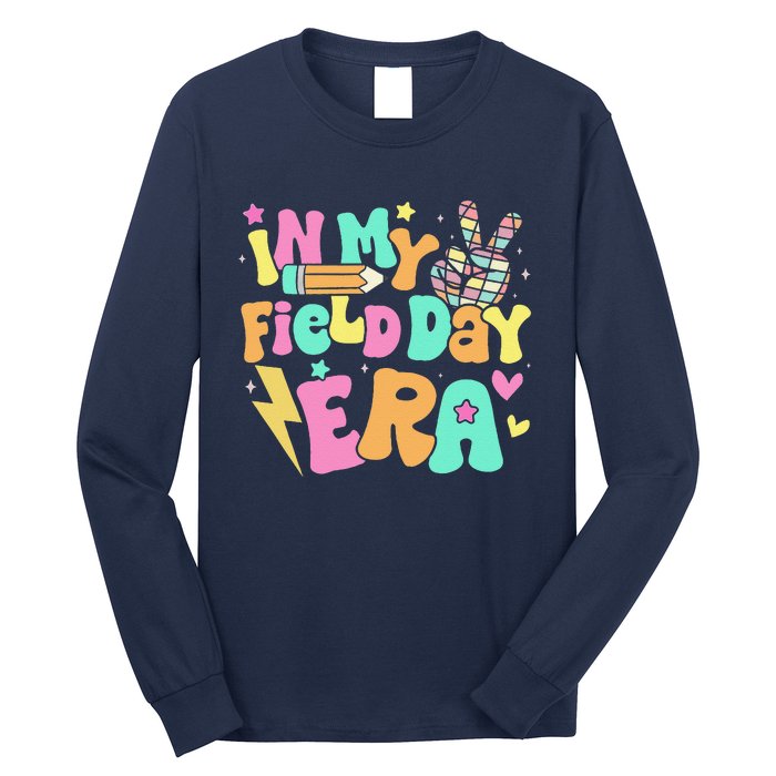 In My Field Day Era Groovy Field Day For Teacher Long Sleeve Shirt