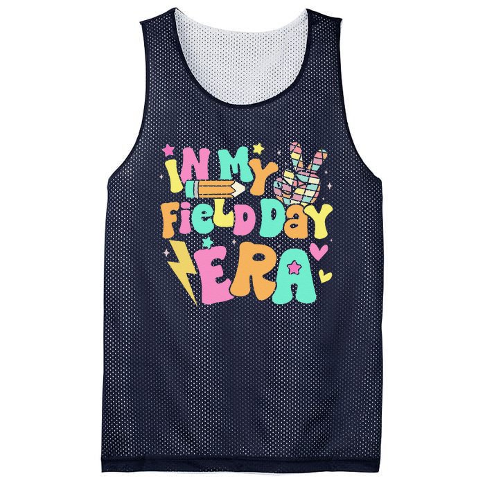 In My Field Day Era Groovy Field Day For Teacher Mesh Reversible Basketball Jersey Tank