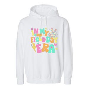 In My Field Day Era Groovy Field Day For Teacher Garment-Dyed Fleece Hoodie