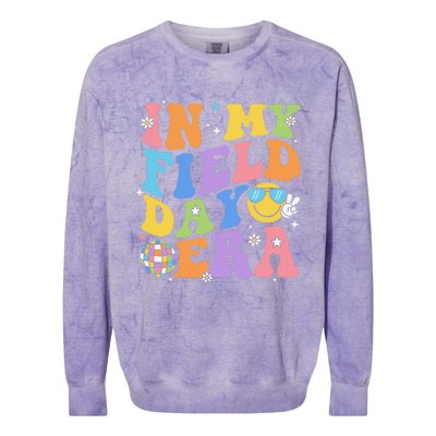 In My Field Day Era Teacher Funny Field Day 2024 Colorblast Crewneck Sweatshirt