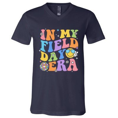 In My Field Day Era Teacher Funny Field Day 2024 V-Neck T-Shirt