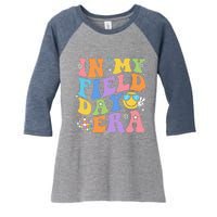 In My Field Day Era Teacher Funny Field Day 2024 Women's Tri-Blend 3/4-Sleeve Raglan Shirt