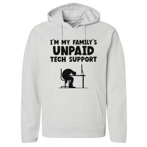 IM My FamilyS Unpaid Tech Support It Helpdesk Computer Performance Fleece Hoodie