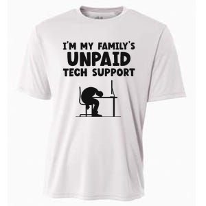 IM My FamilyS Unpaid Tech Support It Helpdesk Computer Cooling Performance Crew T-Shirt