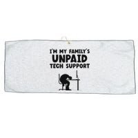 IM My FamilyS Unpaid Tech Support It Helpdesk Computer Large Microfiber Waffle Golf Towel