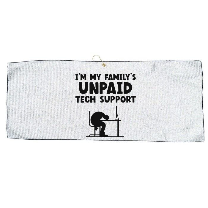 IM My FamilyS Unpaid Tech Support It Helpdesk Computer Large Microfiber Waffle Golf Towel