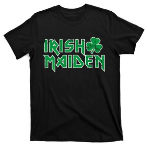 Irish Maiden Funny Heavy Rocker Paddy Maeve Beer Maid Craic T-Shirt