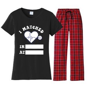 I Matched Future Doctor Physician Residency Match Day Women's Flannel Pajama Set