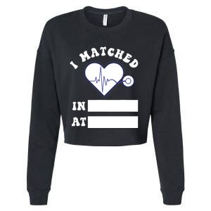 I Matched Future Doctor Physician Residency Match Day Cropped Pullover Crew