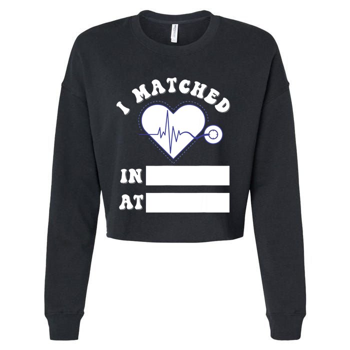 I Matched Future Doctor Physician Residency Match Day Cropped Pullover Crew