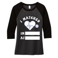 I Matched Future Doctor Physician Residency Match Day Women's Tri-Blend 3/4-Sleeve Raglan Shirt