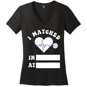 I Matched Future Doctor Physician Residency Match Day Women's V-Neck T-Shirt