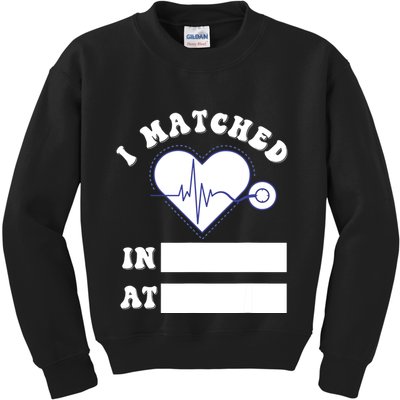 I Matched Future Doctor Physician Residency Match Day Kids Sweatshirt
