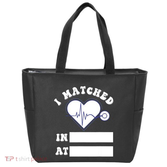 I Matched Future Doctor Physician Residency Match Day Zip Tote Bag