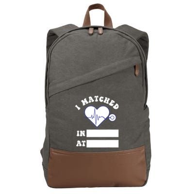 I Matched Future Doctor Physician Residency Match Day Cotton Canvas Backpack