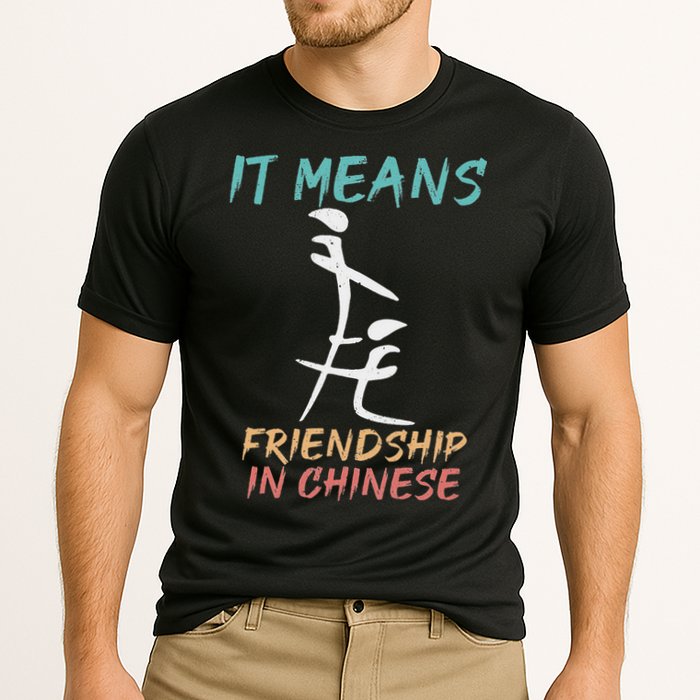 It Means Friendship In Chinese Funny Sarcasm Performance Shirt