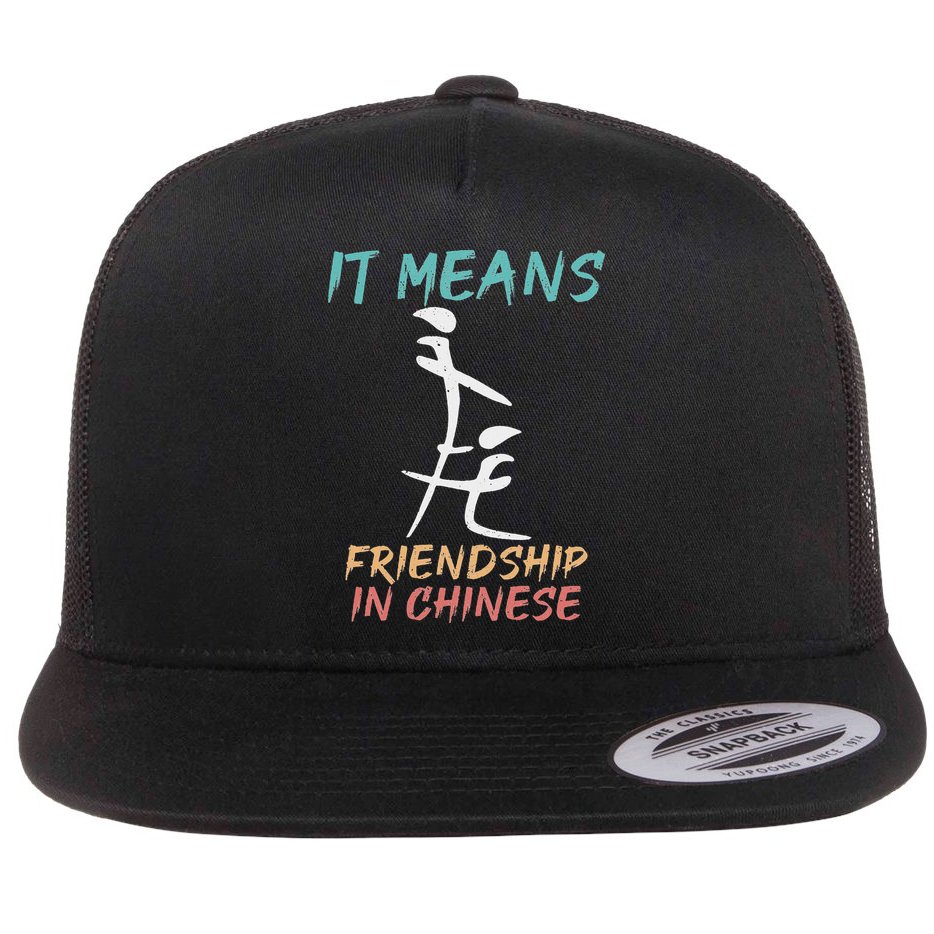 It Means Friendship In Chinese Funny Sarcasm Flatbill Hat