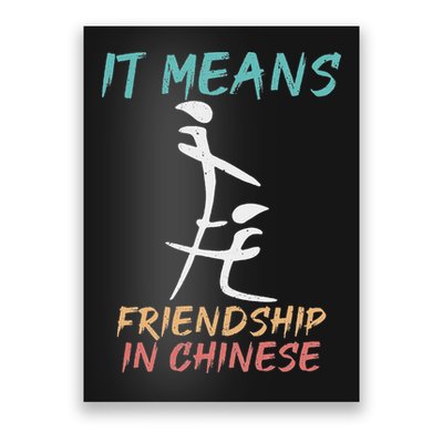 It Means Friendship In Chinese Funny Sarcasm Poster