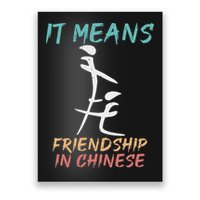 It Means Friendship In Chinese Funny Sarcasm Poster