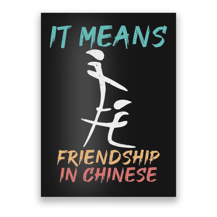 It Means Friendship In Chinese Funny Sarcasm Poster