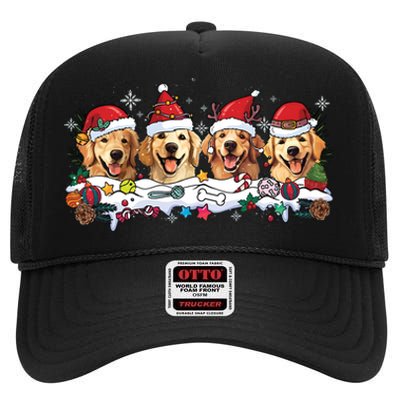 In My Golden Retriever Era Christmas High Crown Mesh Back Trucker Hat