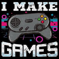 I Make Games For Video Game Designer Cropped Pullover Crew