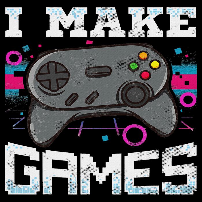 I Make Games For Video Game Designer Cropped Pullover Crew
