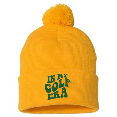 In My Golf Era Funny Golf Gift Pom Pom 12in Knit Beanie