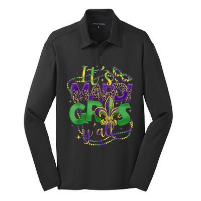 Its Mardi Gras Yall Mardi Gras Silk Touch Performance Long Sleeve Polo