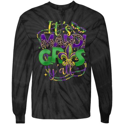 Its Mardi Gras Yall Mardi Gras Tie-Dye Long Sleeve Shirt