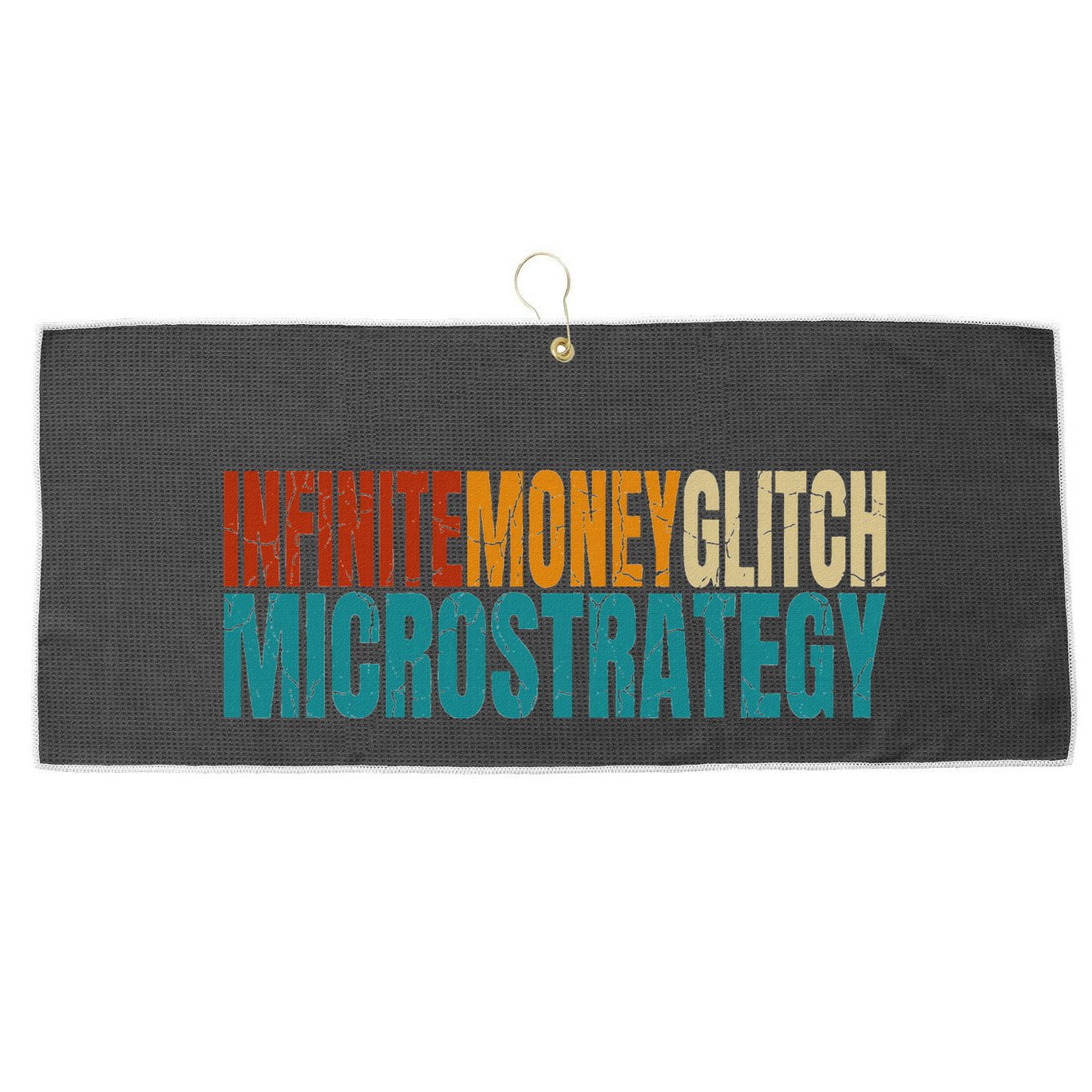 Infinite Money Glitch Microstrategy Bitcoin Large Microfiber Waffle Golf Towel