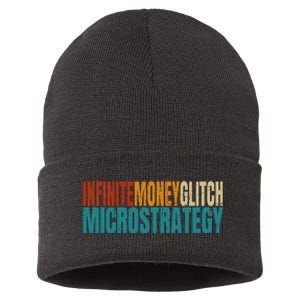 Infinite Money Glitch Microstrategy Bitcoin Sustainable Knit Beanie