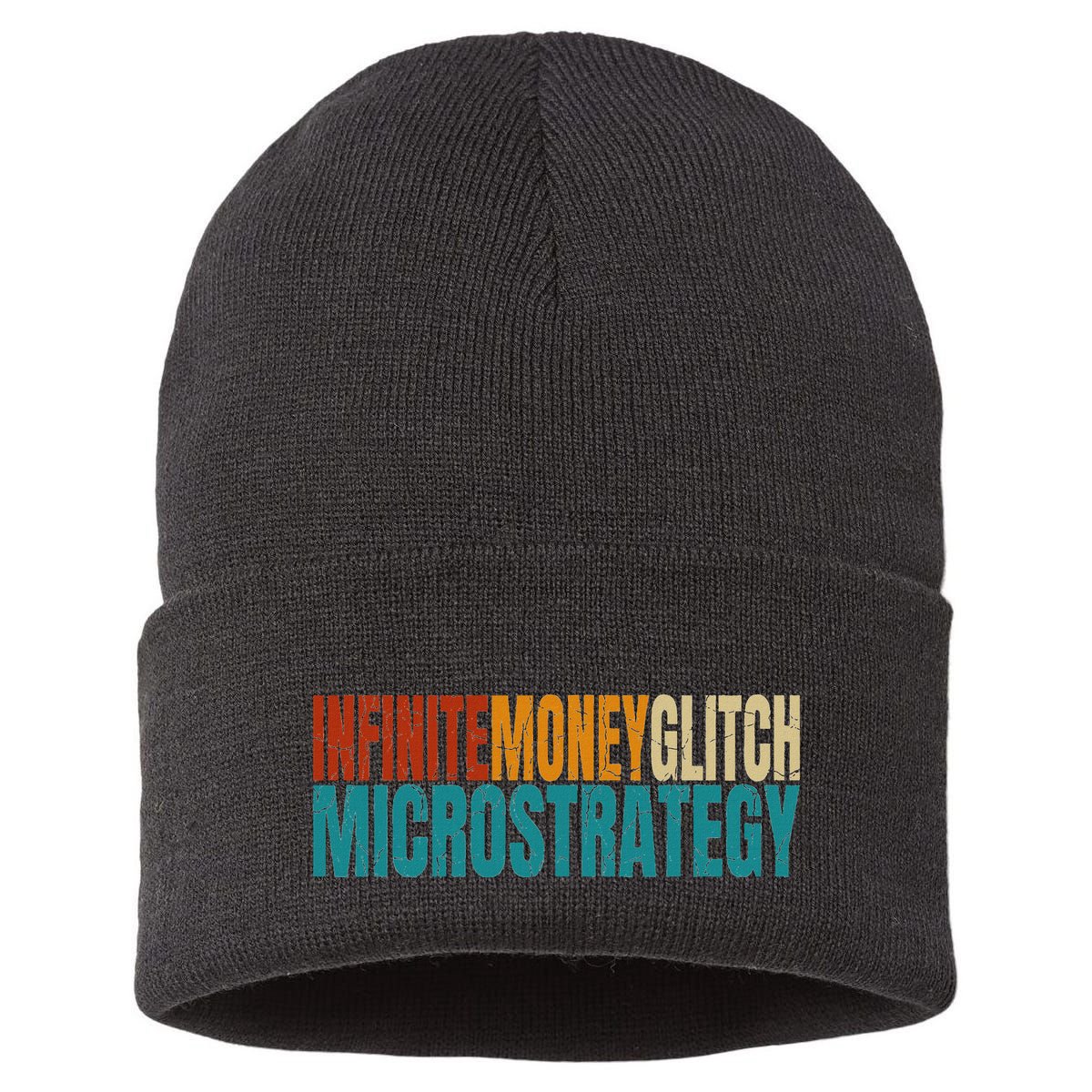 Infinite Money Glitch Microstrategy Bitcoin Sustainable Knit Beanie
