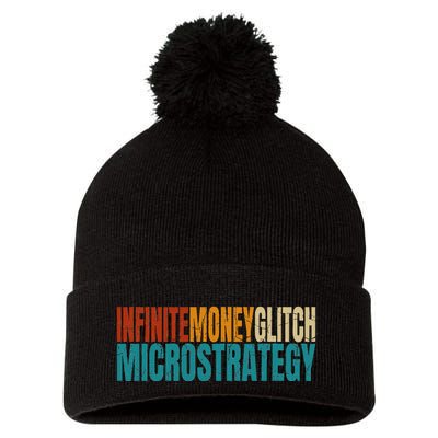 Infinite Money Glitch Microstrategy Bitcoin Pom Pom 12in Knit Beanie