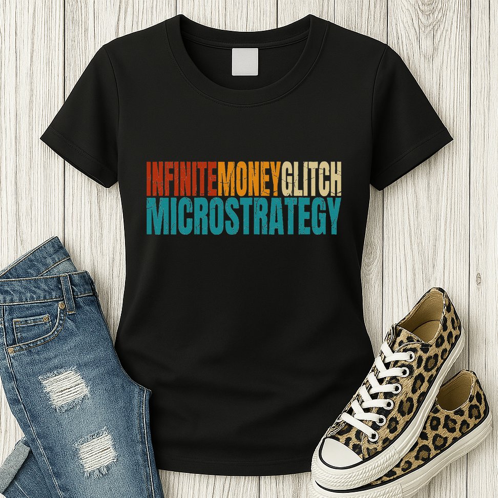 Infinite Money Glitch Microstrategy Bitcoin Womens T-Shirt