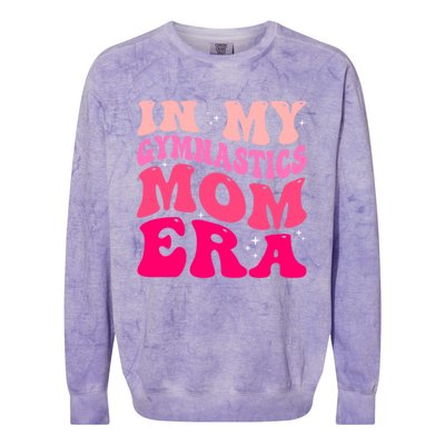 In My Gymnastics Mom Era Groovy Retro Funny Gymnastics Mom Cute Gift Colorblast Crewneck Sweatshirt